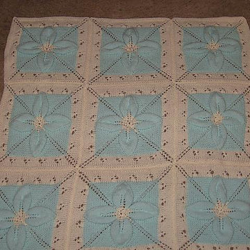 Lucky 4-Leaf Afghan 12" block