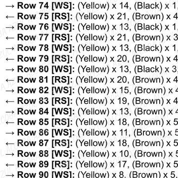 C2C Crochet Pattern Yellow Bird 60x60 Squares Blanket Intarsia Throw