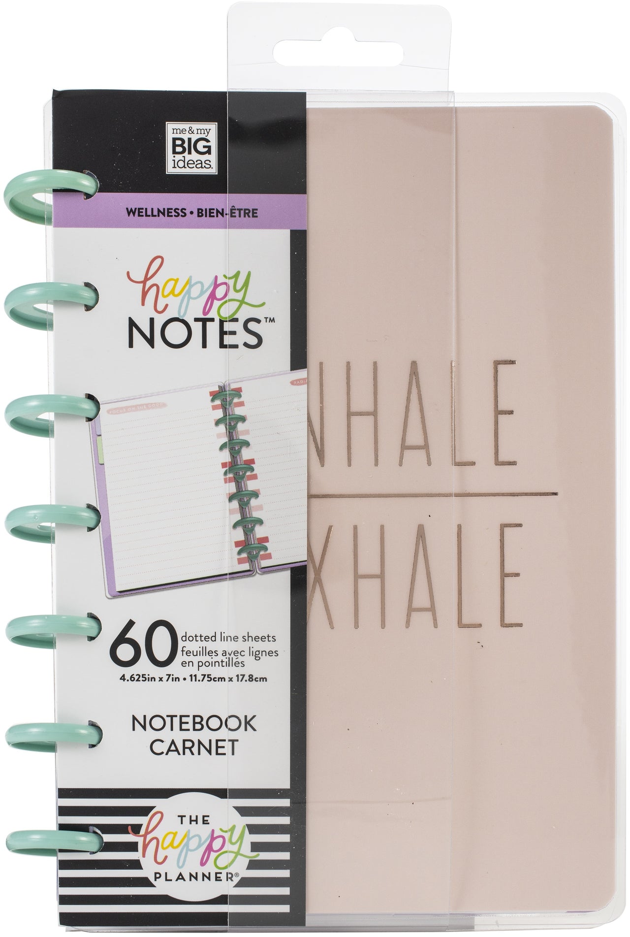 The Happy Planner Mini Notebook W/60 Sheets - Wellness