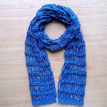 Jeans blue lace scarf