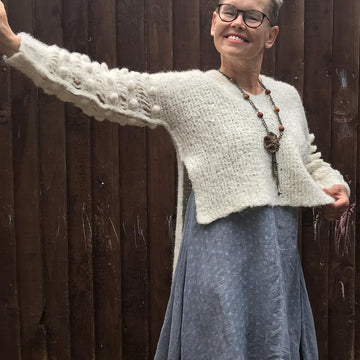 Dressed In White Tunic-Sweater