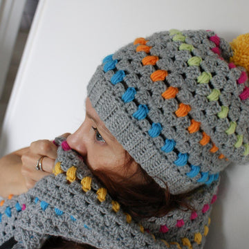 Granny Dot Hat & Scarf