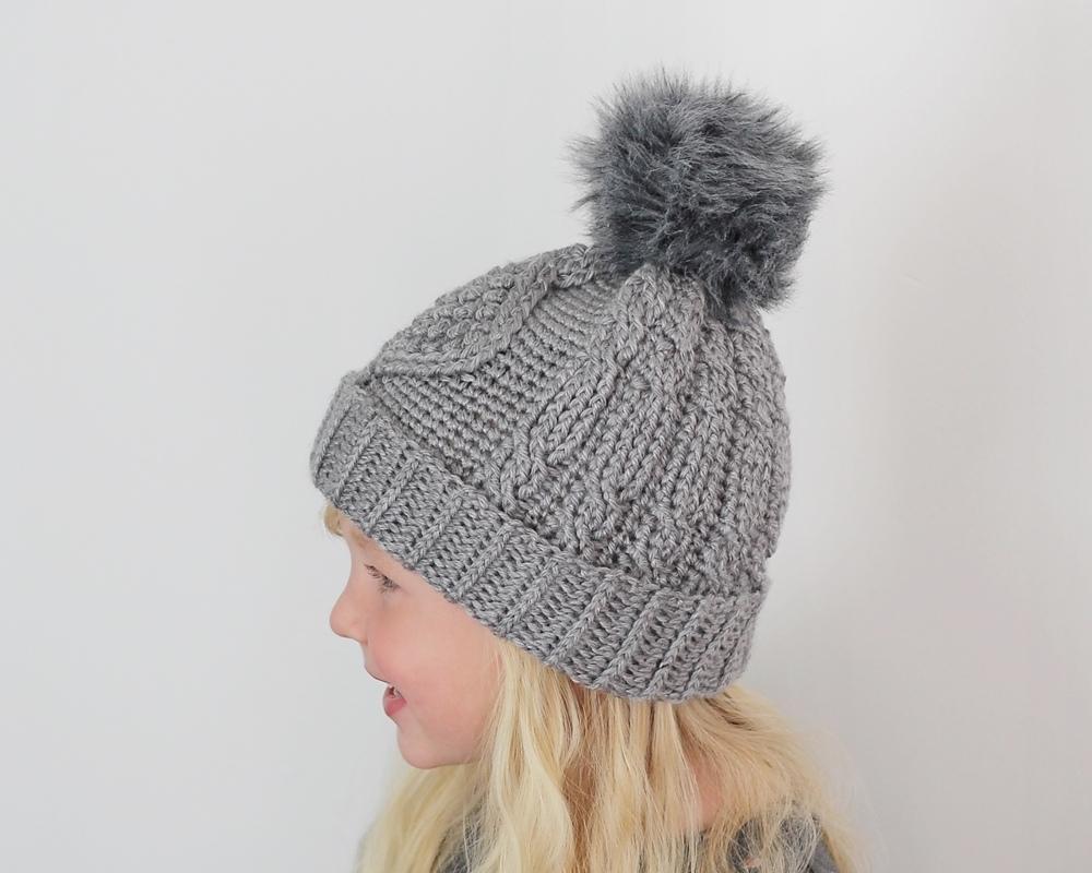 Deserai Diamond Cable Crochet Hat