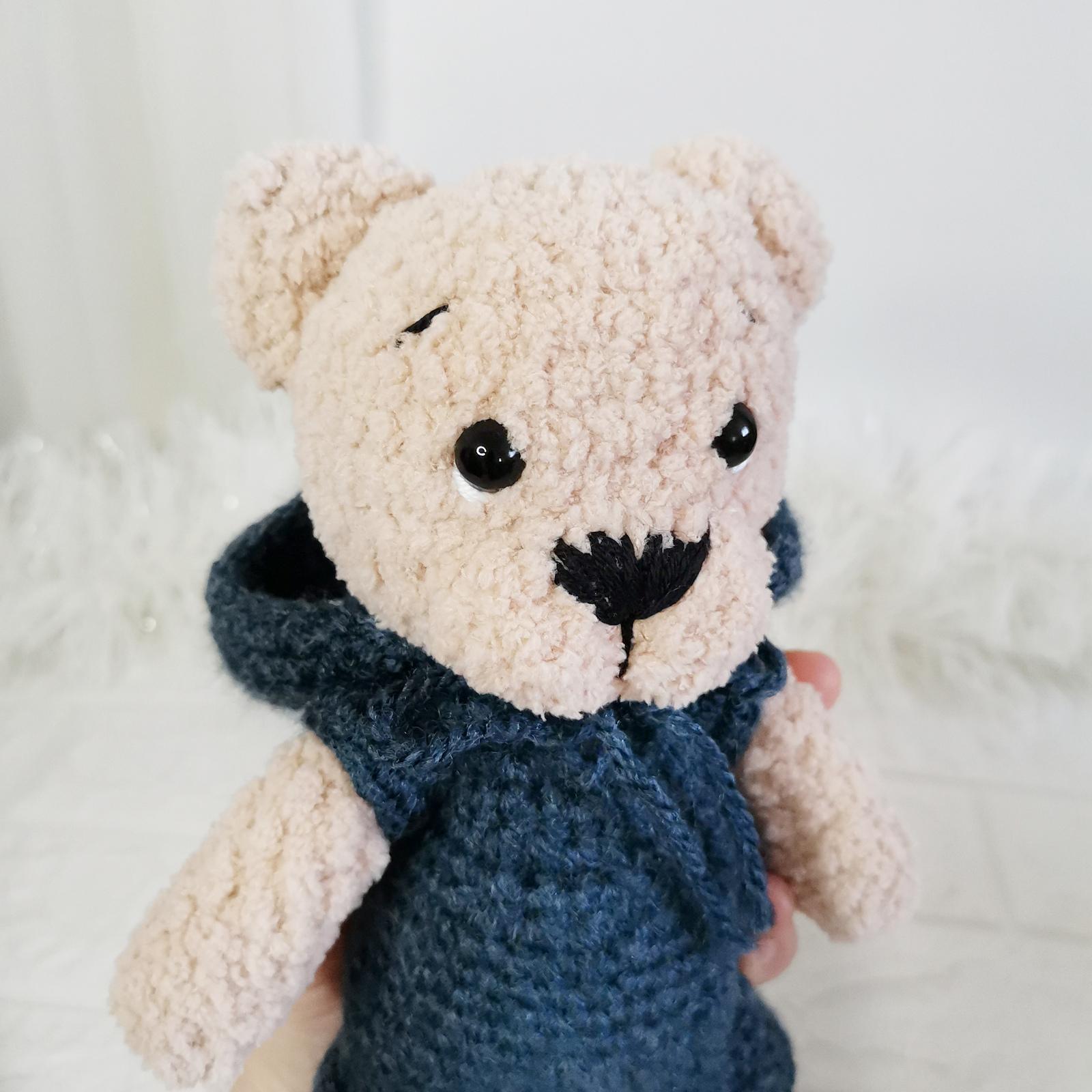 Plush Teddy Bear in Overalls