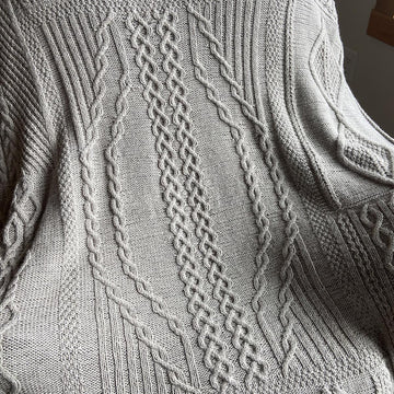 Seamless Patchwork Cable Afghan