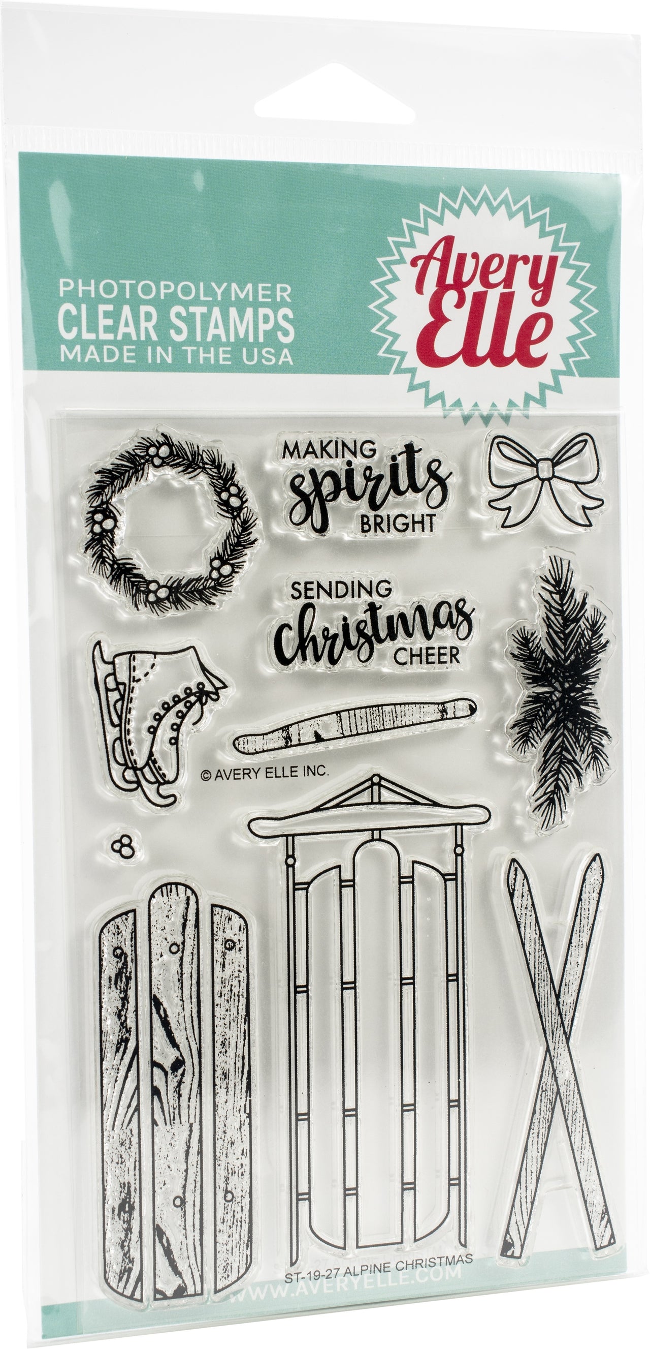 Avery Elle Clear Stamp Set 4"X6" - Alpine Christmas