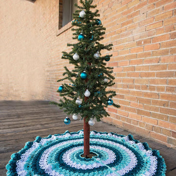 Beautifully Textured Christmas Tree Skirt