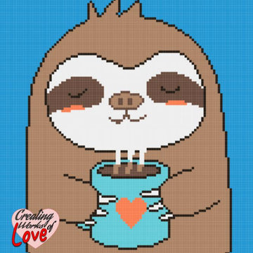 Coffee Sloth Stitch Graphgan