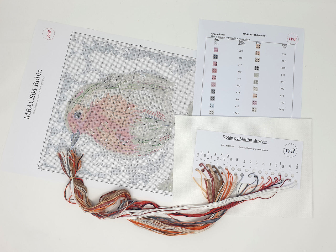 Creative World of Crafts Robin Cross Stitch Kit - 22cm x 22cm