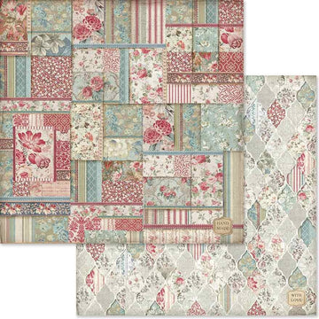 Stamperia Intl Stamperia Double-Sided Cardstock 12"X12" 10/Pkg - Patchwork Wallpaper