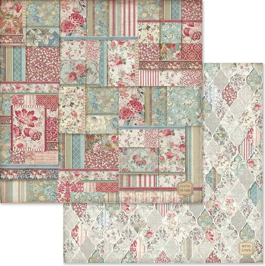 Stamperia Intl Stamperia Double-Sided Cardstock 12"X12" 10/Pkg - Patchwork Wallpaper