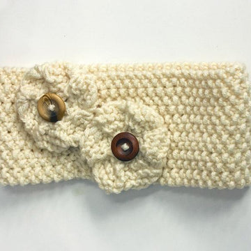 Knit Flower Head Band