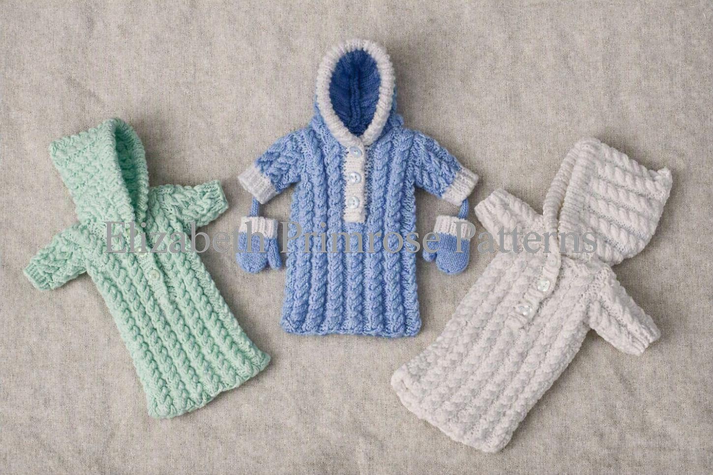 Cosy Cable Sleeping Bag and Mittens P74