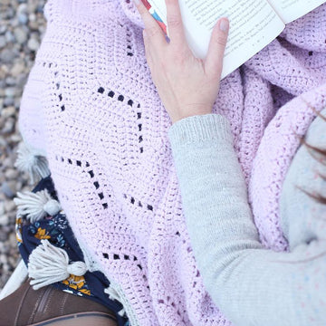 Lacy chevron blanket