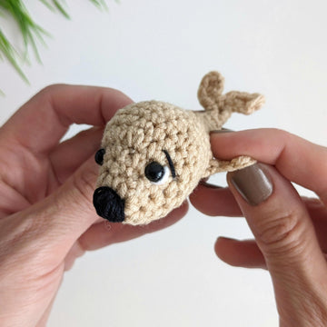 Crochet seal pattern, NO SEW crochet plush pattern, amigurumi sea animal