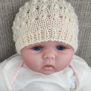 Poppy - Babies eyelet stitch beanie
