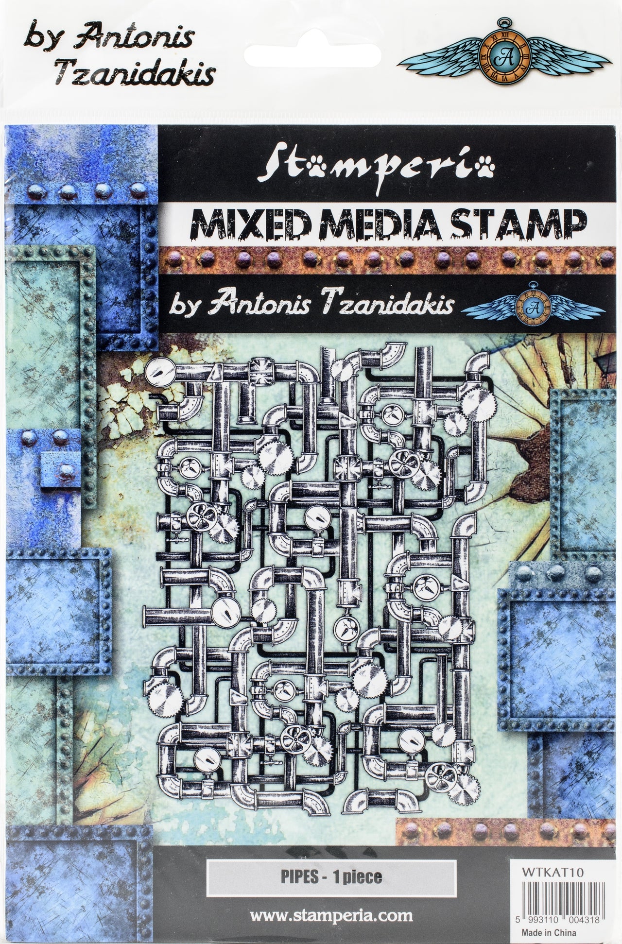 Stamperia Intl Stamperia Cling Stamp 5.90"X7.87" - Piping