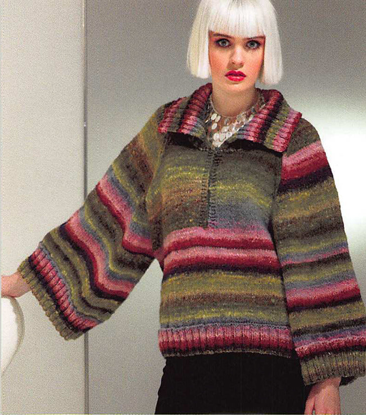 Trend Sweater in Noro Kureyon - Downloadable PDF