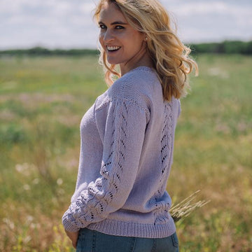 K818-Fiorella Lace & Cable Sweater