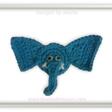 Crochet Elephant Applique Pattern Unique Embellishment