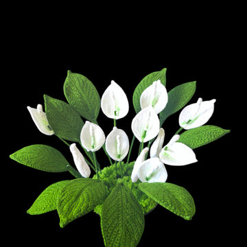 Crochet Peace Lily flowers pattern