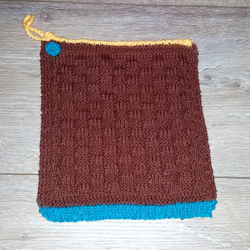 Gestricktes Spültuch-Quartett "Karo" mit Aufhänger