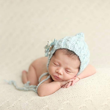#56 Newborn cable pixie hat