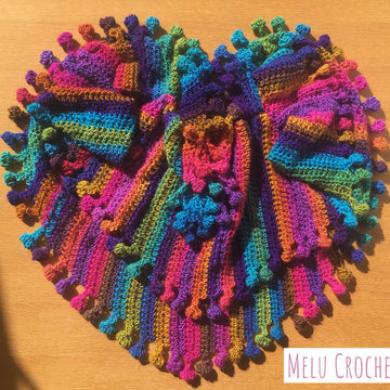 Big Cozy Bobble Pom Pom Shawl