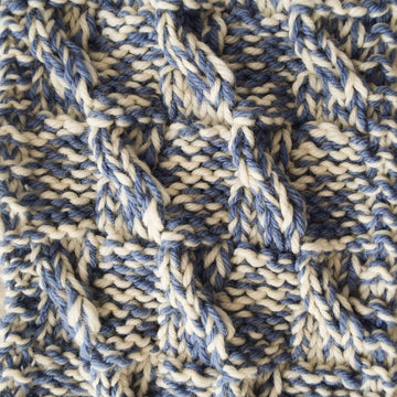 Checkerboard Cable Scarf