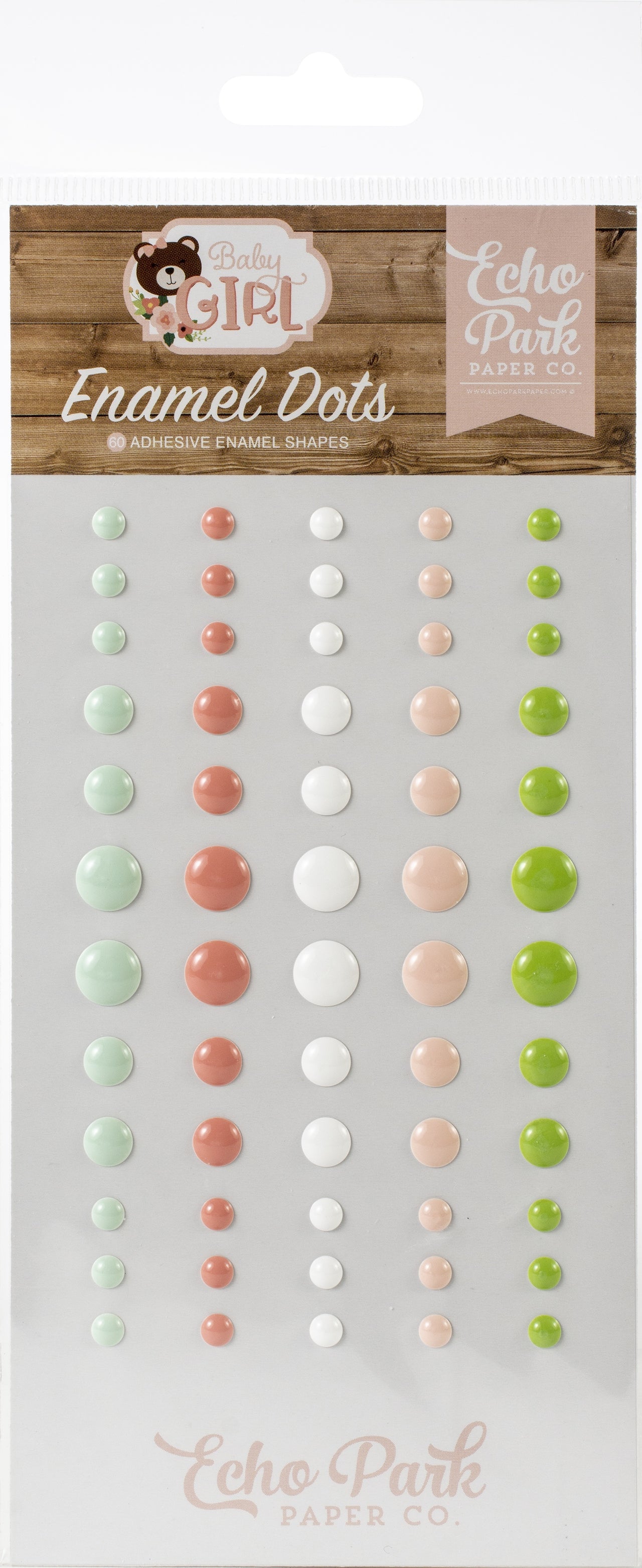 Echo Park Paper Echo Park Adhesive Enamel Dots 60/Pkg - Baby Girl