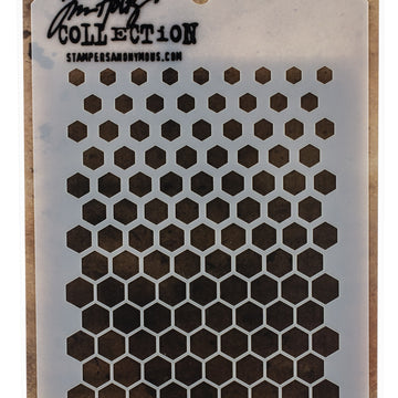 Stampers Anonymous Tim Holtz Layered Stencil 4.125"X8.5" - Gradient Hex