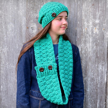 Receeding Shells Beanie and Scarf