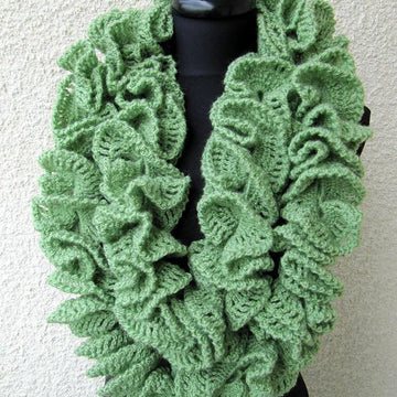 Long Ruffle Scarf "Spring"