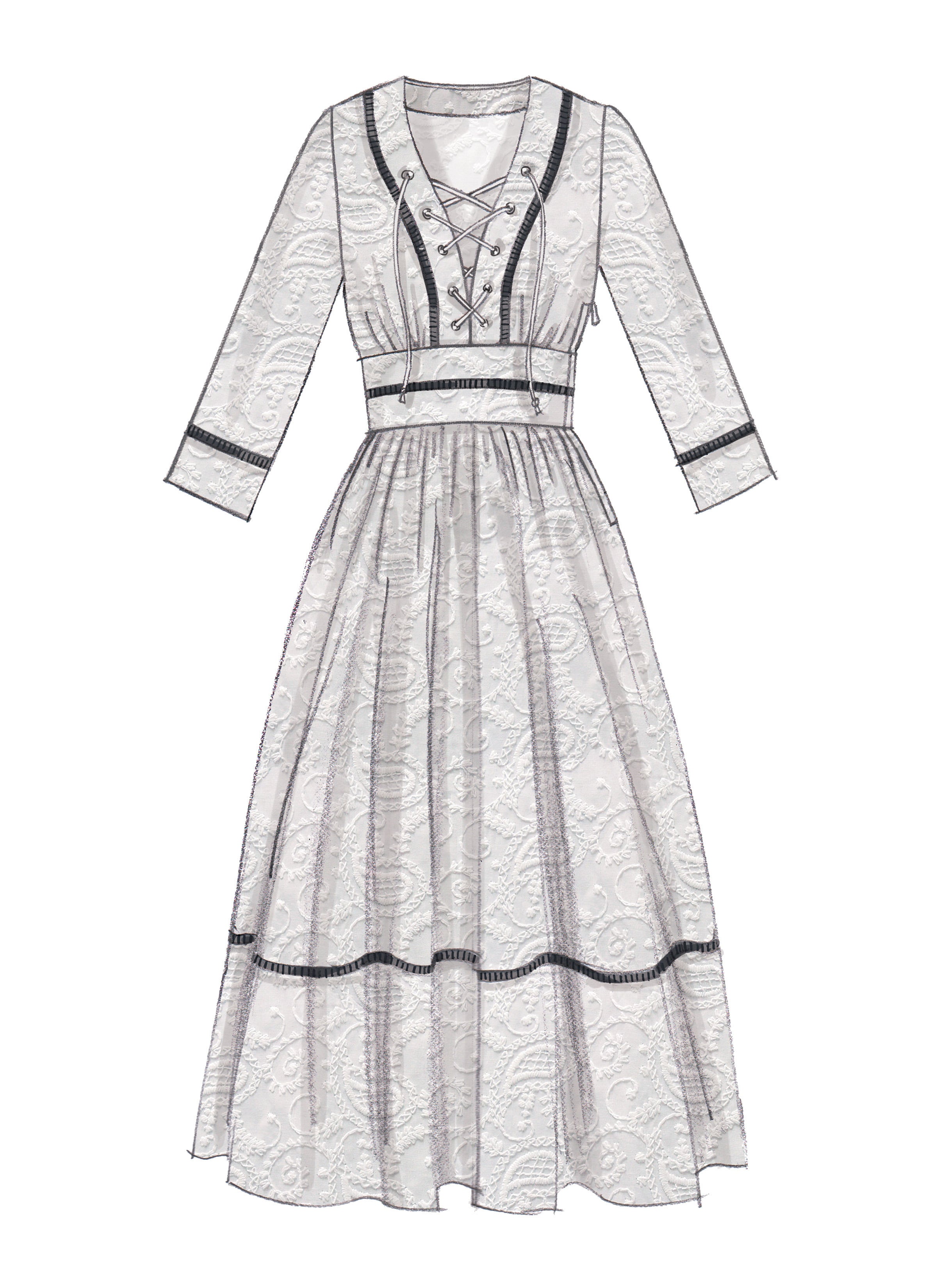 McCall's Misses' Banded, Gathered-Waist Dresses M7537 - Sewing Pattern
