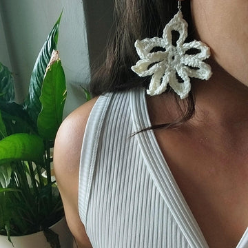 Flora Flower crochet earrings