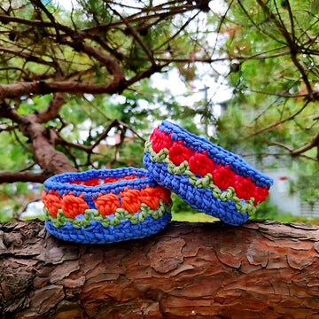Tulip Stitch Round Basket
