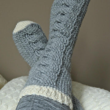 Big Bold Cabled Slipper Socks & Footies (Adult)