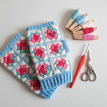 Rose Mitts, Cowl & Hot water bottle cover