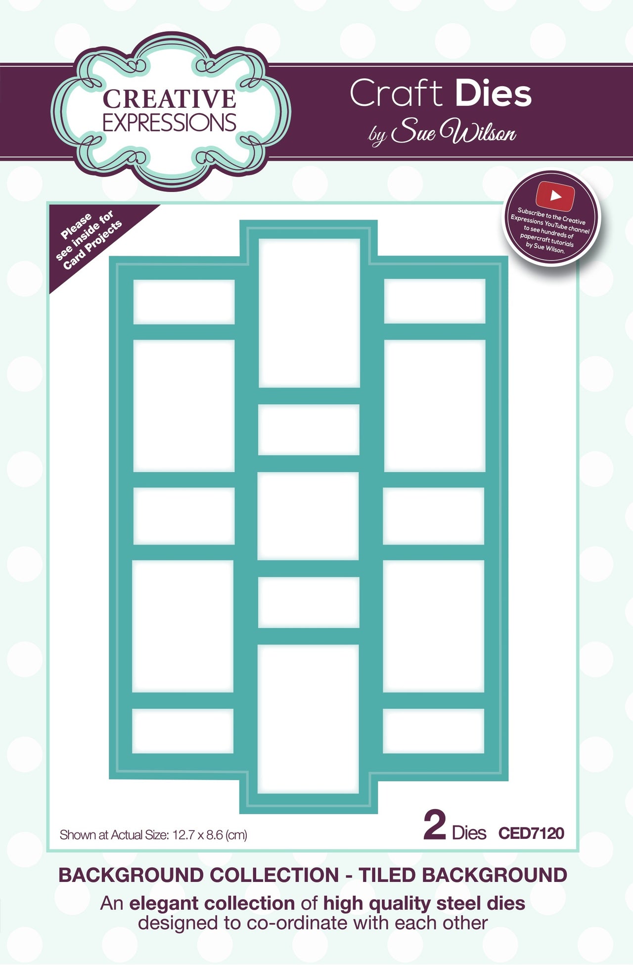 Creative Expressions Craft Dies By Sue Wilson - Tiled Background