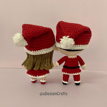 Santa Boy & Girl (2-in-1 pattern)