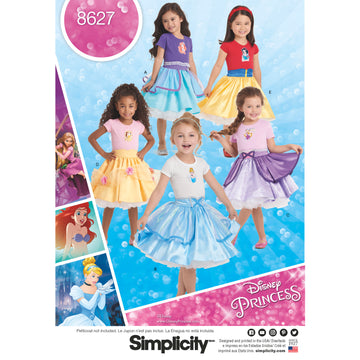 Simplicity 8627 Child's Disney Character Skirts - Paper Pattern, Size A (3-4-5-6-7-8)
