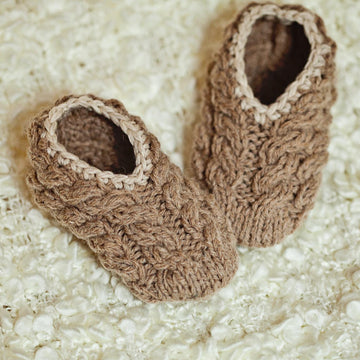Cable Baby Slippers