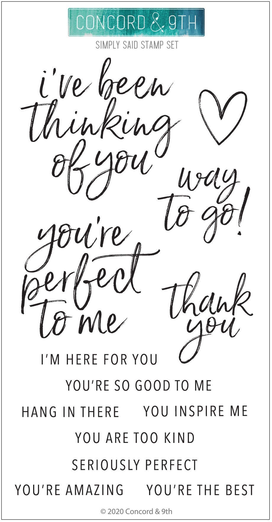 Concord & 9th Clear Stamps 4"X6" - Simply Said