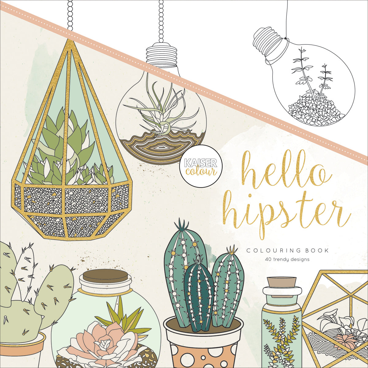 Kaisercraft KaiserColour Perfect Bound Coloring Book 9.75"X9.75" - Hello Hipster