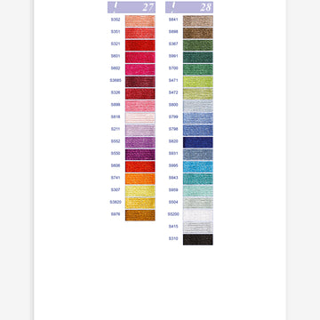 DMC Stranded Cotton Shade Card with Swatches 2017