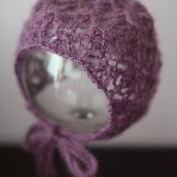 #85 Rebecca lace angora bonnet