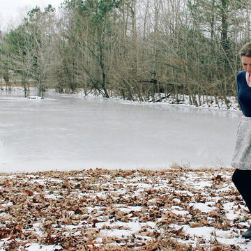 Winter Whimsy Box Pleat Skirt