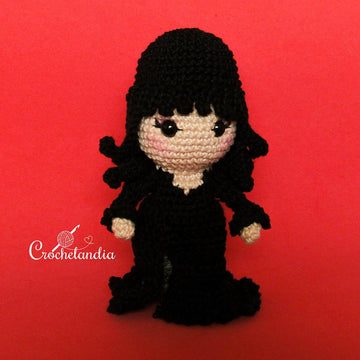 Elvira Mistress Of The Dark  - amigurumi pattern by Crochelandia
