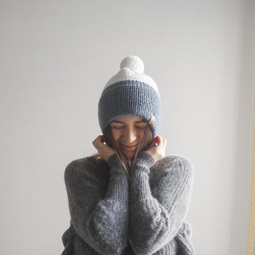 Double Brim Beanie - Knit hat for women + VIDEO