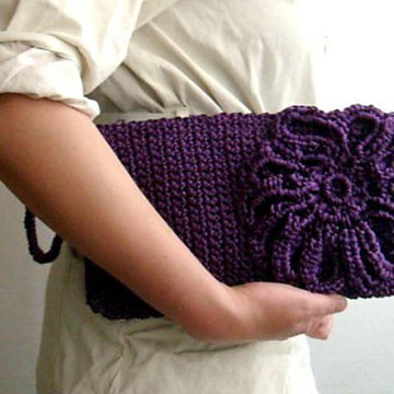 Large Crochet Bracelet Clutch